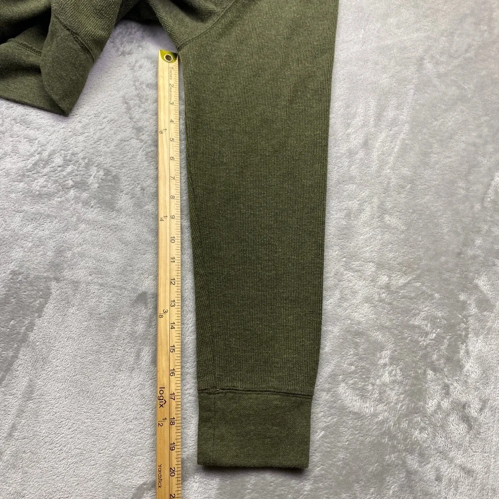 Banana Republic Mens XL‎ Olive Green Ribbed Raglan Crewneck Sweatshirt Pullover